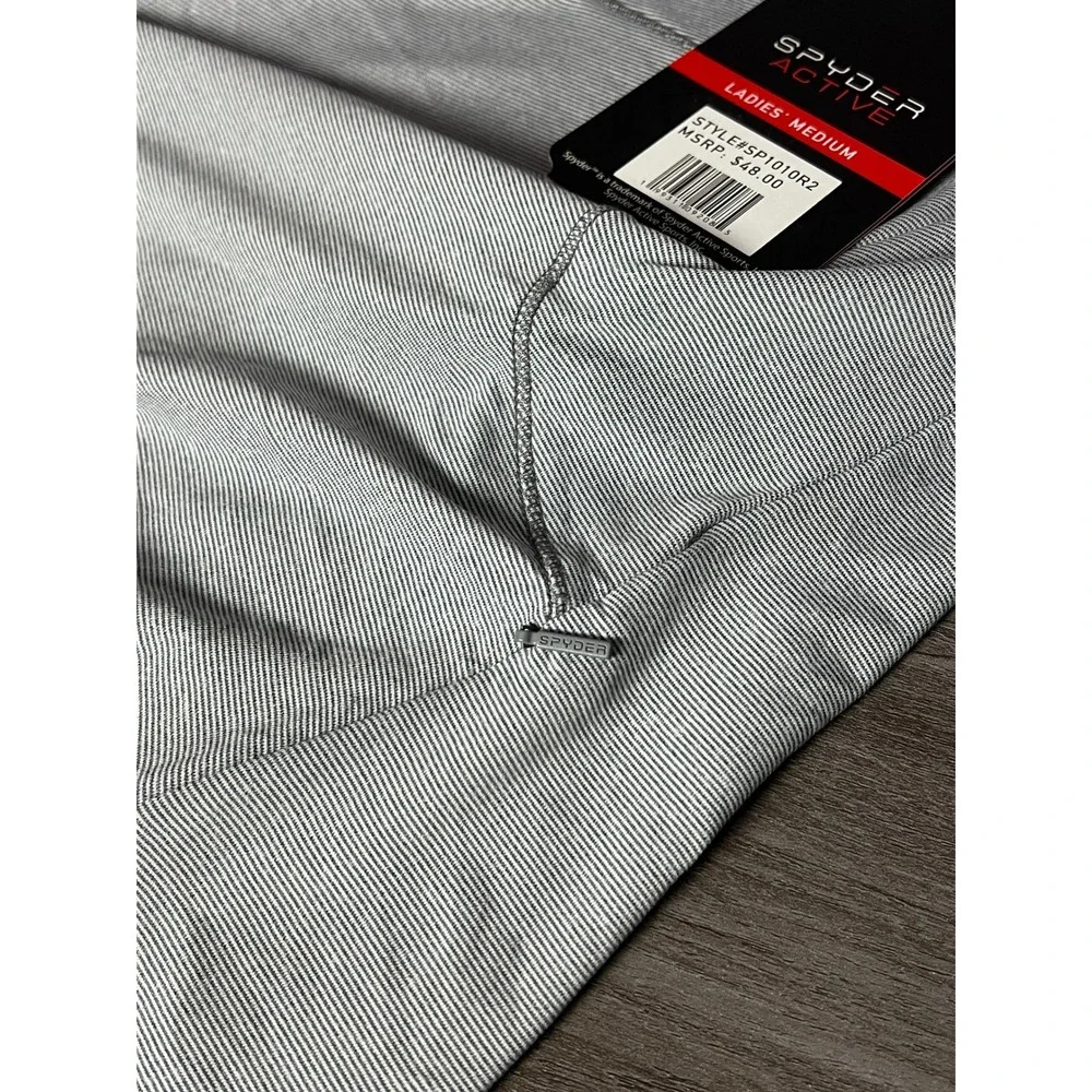 Spyder Active NWT Gray Striped Base Layer Top Women's Size Medium - Picture 7 of 10